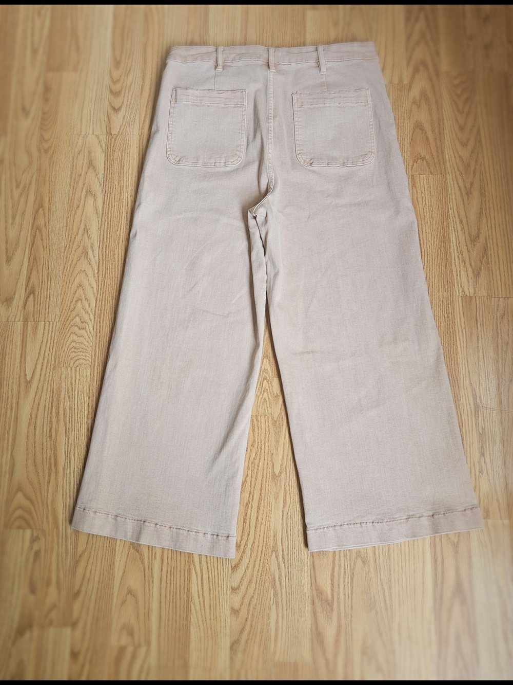 OAT New York High Rise Wide Leg Cropped Pants Dusty Pink Rose Size 12 / 31 - Picture 10 of 16